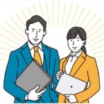 自信にあふれる男女ビジネスパースん