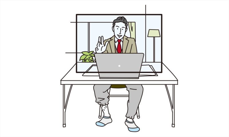 テレワーク中の男性ビジネスパースン